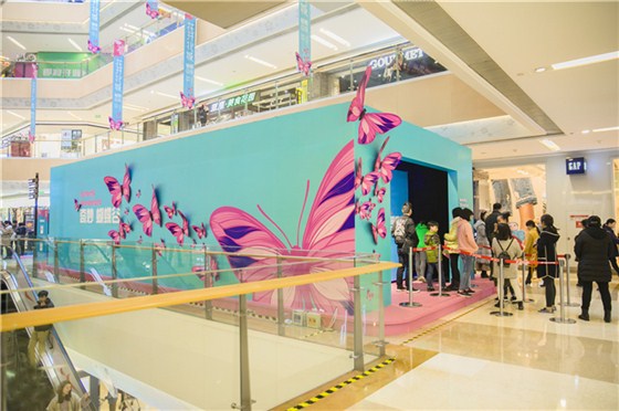 成都北城天街3D蝴蝶主题美陈展