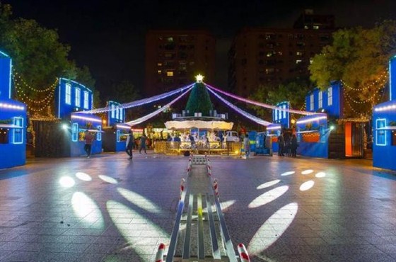 台湾新北欢乐耶诞城3D光雕投影圣诞场景美陈