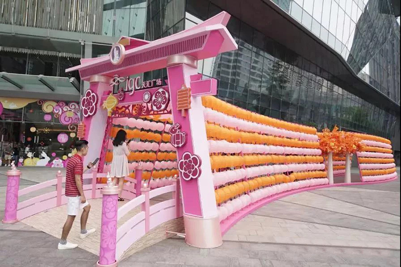 广州天汇广场中秋特色长廊场景美陈